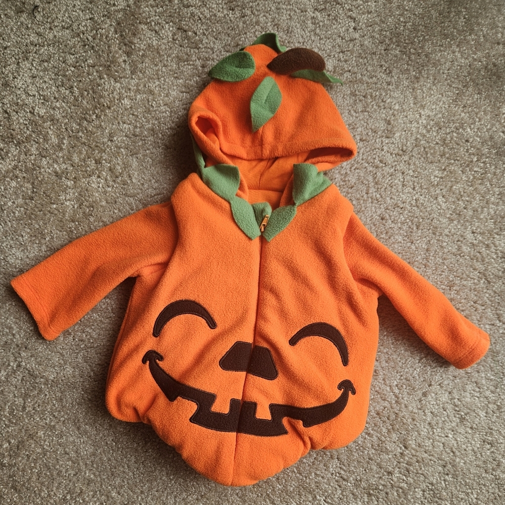 Kids Pumpkin Fleece Costume - Orange
